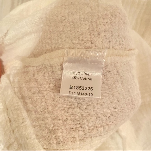 Kleen Linen Cotton Blend Gauzy Button Front Top - Picture 5 of 7